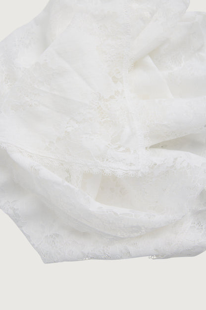 FLORAL TOP WITH LACE HEM
