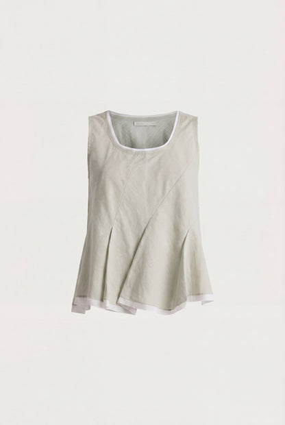 SHEER PEPLUM TOP