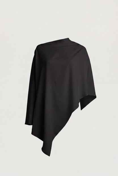 ASYMMETRICAL DRAPE CAPE TOP