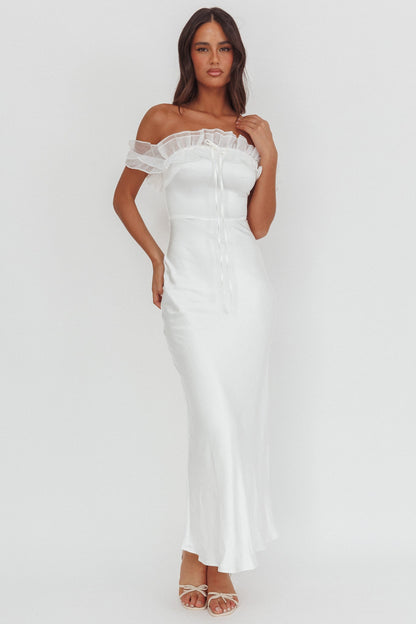 Summerfield Off-Shoulder Maxi Dress White