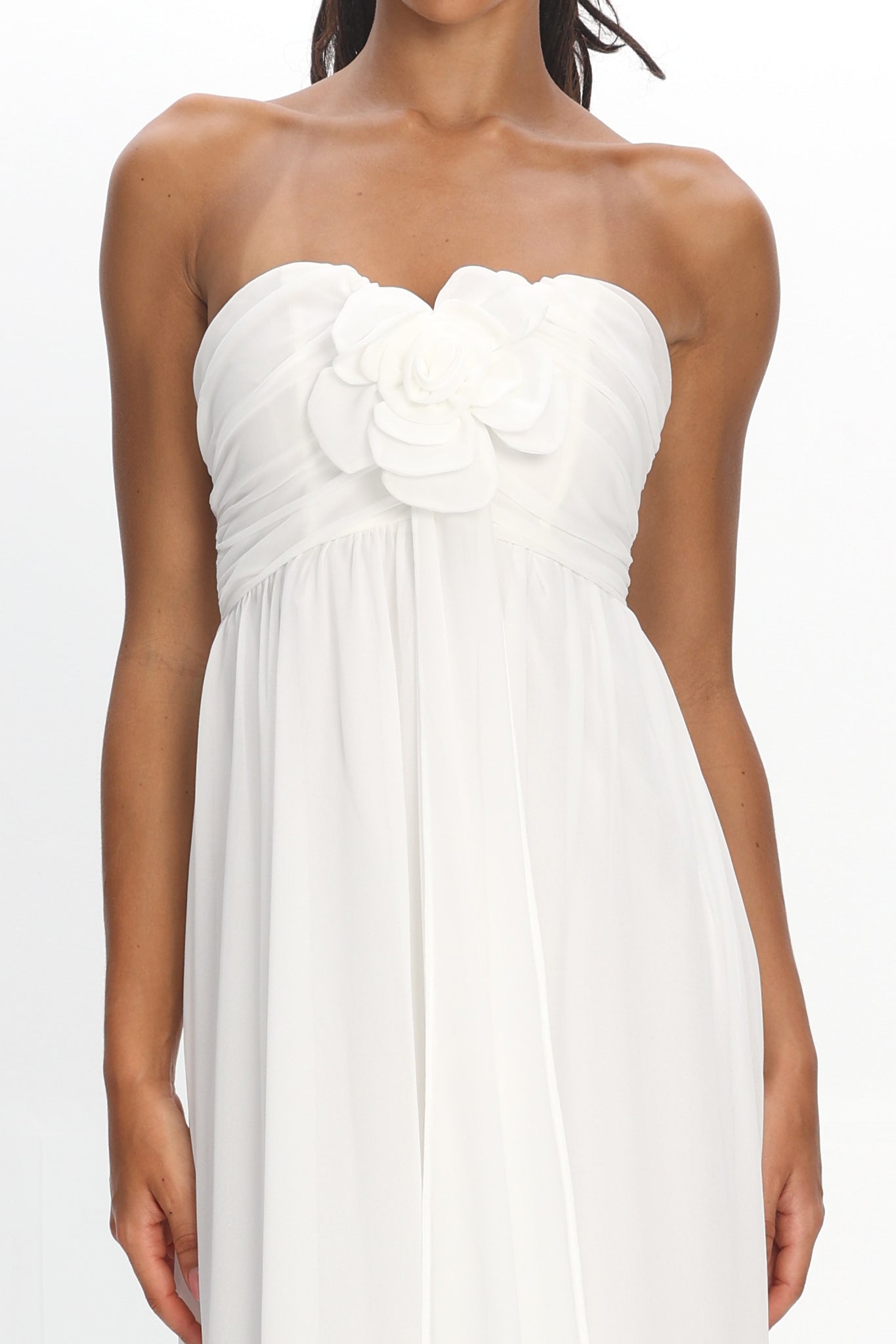 Sylvi Embellished Bust Maxi Dress Oyster