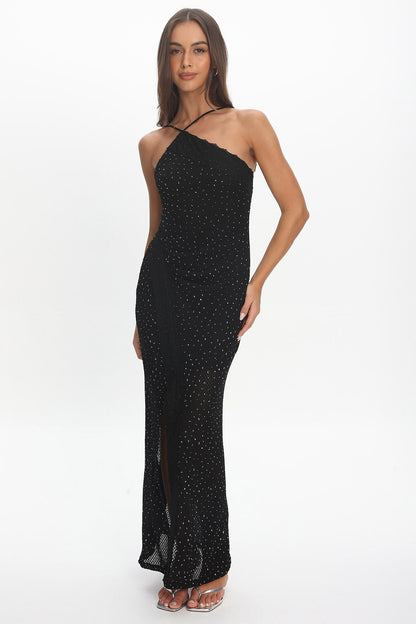 Zafrina Embellished Maxi Dress Black