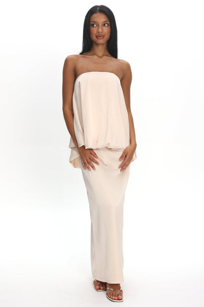 Kellaan Balloon Top Maxi Dress Oyster