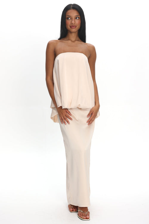 Kellaan Balloon Top Maxi Dress Oyster