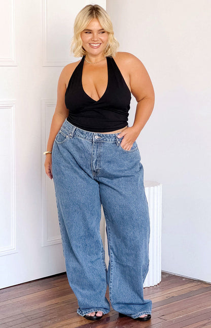 Calliope Mid Wash Mid Rise Slouchy Jeans