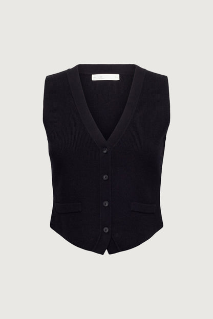 BUTTON FRONT KNIT VEST