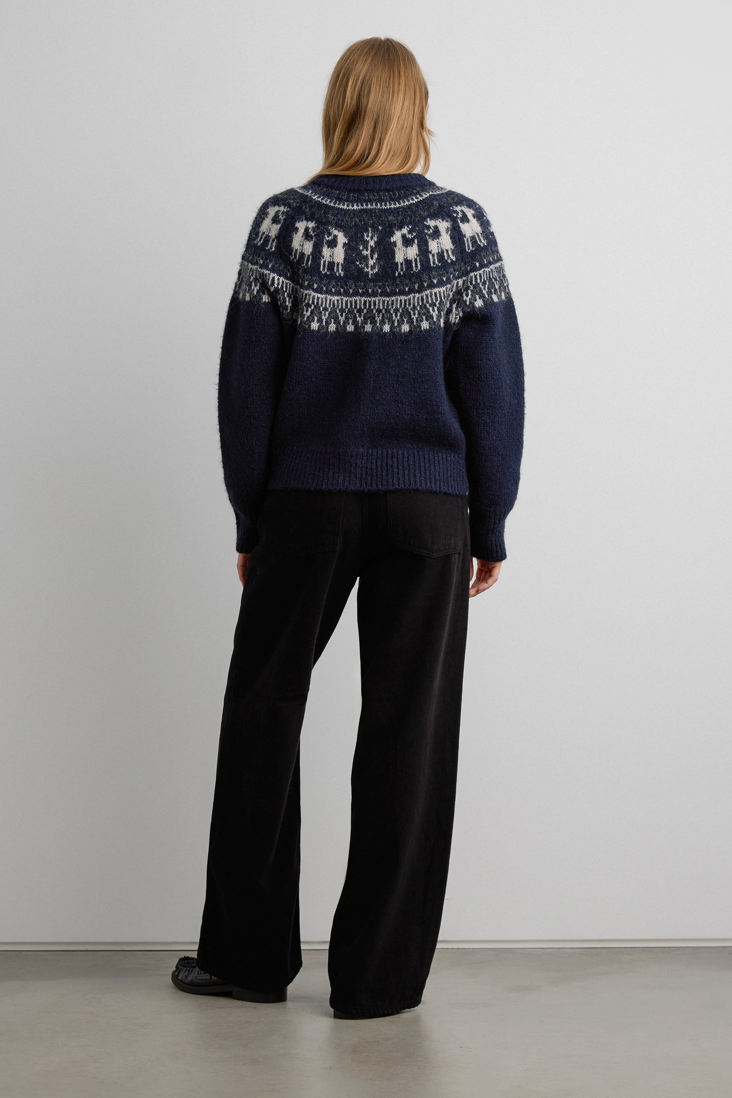 WOOL BLEND FAIR ISLE CARDIGAN