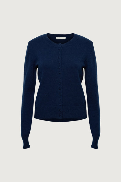CLASSIC FIT CARDIGAN WITH COVERED BUTTONS