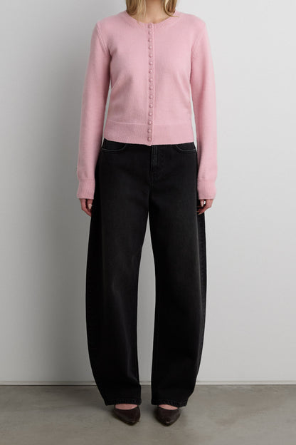 CLASSIC FIT CARDIGAN WITH COVERED BUTTONS