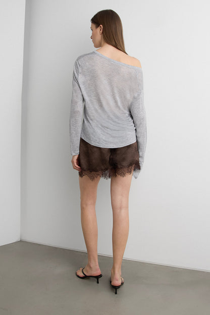 SHEER V-NECK CARDIGAN