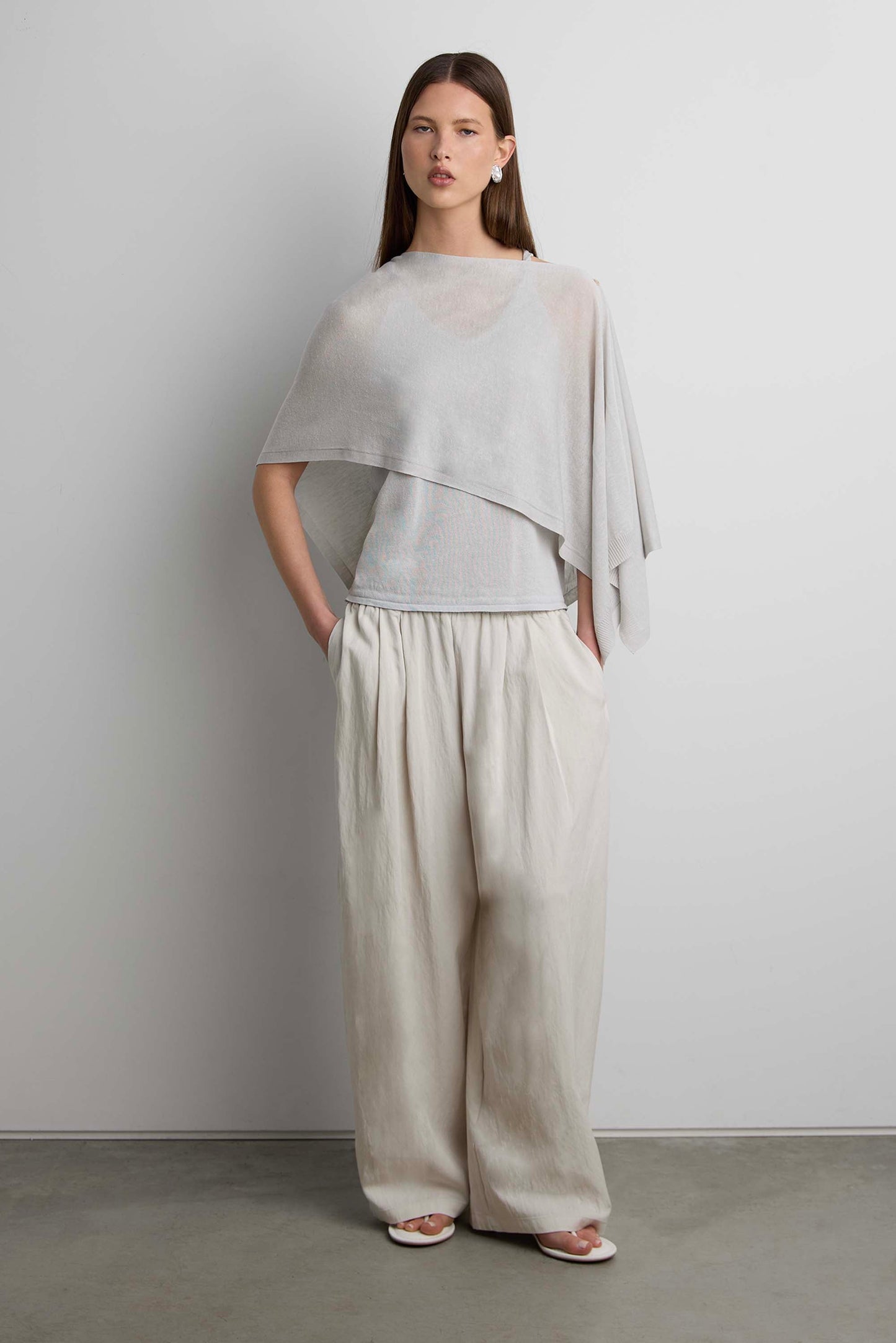 SHEER CARDIGAN WITH BUTTON FRONT