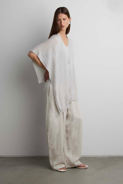 SHEER CARDIGAN WITH BUTTON FRONT