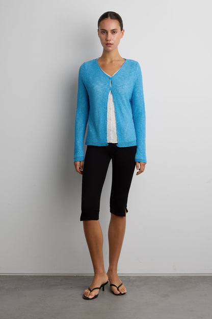 TEXTURED SHEER CARDIGAN