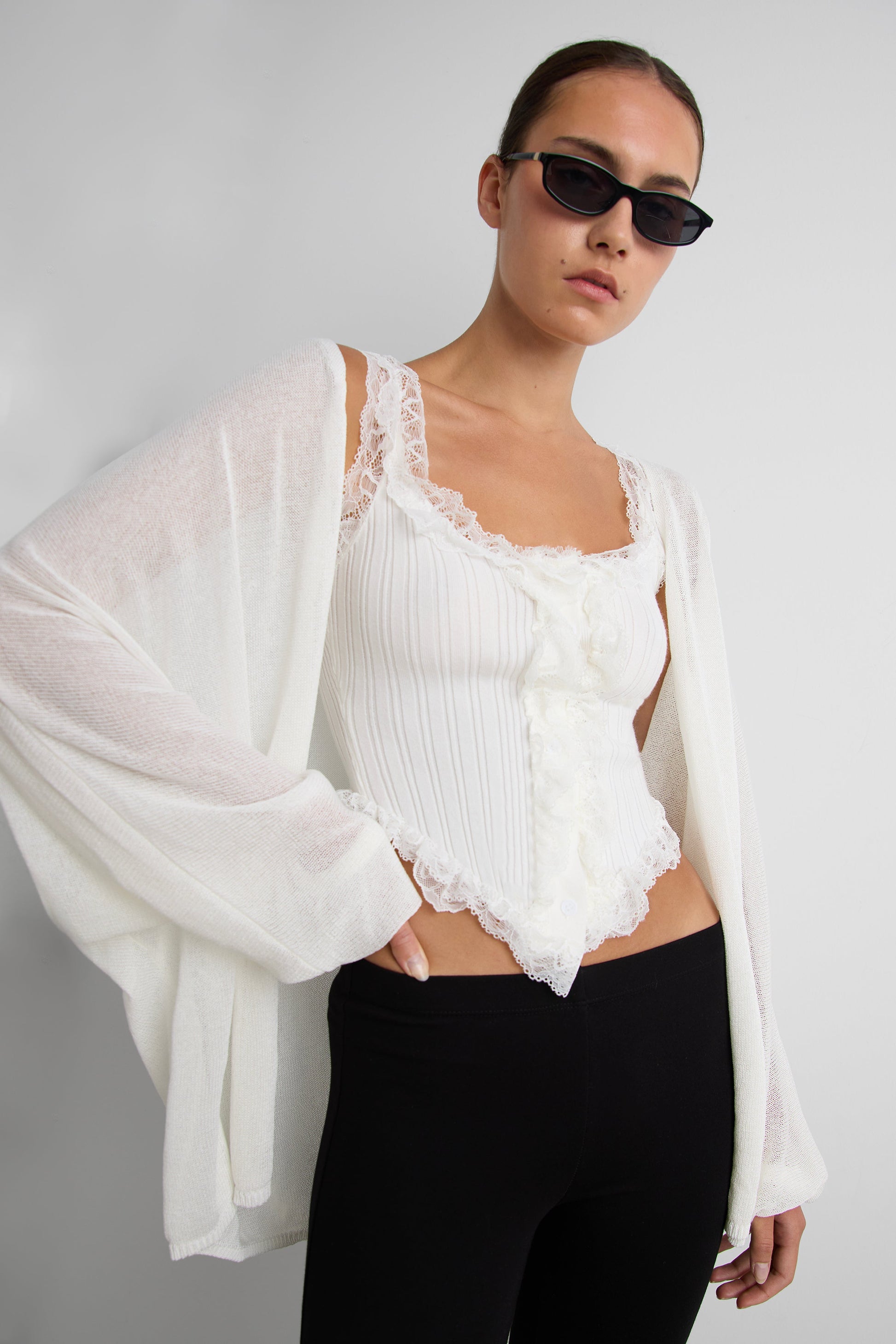OVERSIZED SHEER CARDIGAN