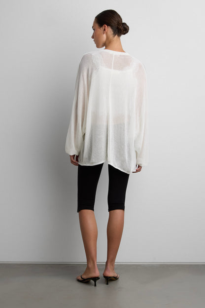 OVERSIZED SHEER CARDIGAN