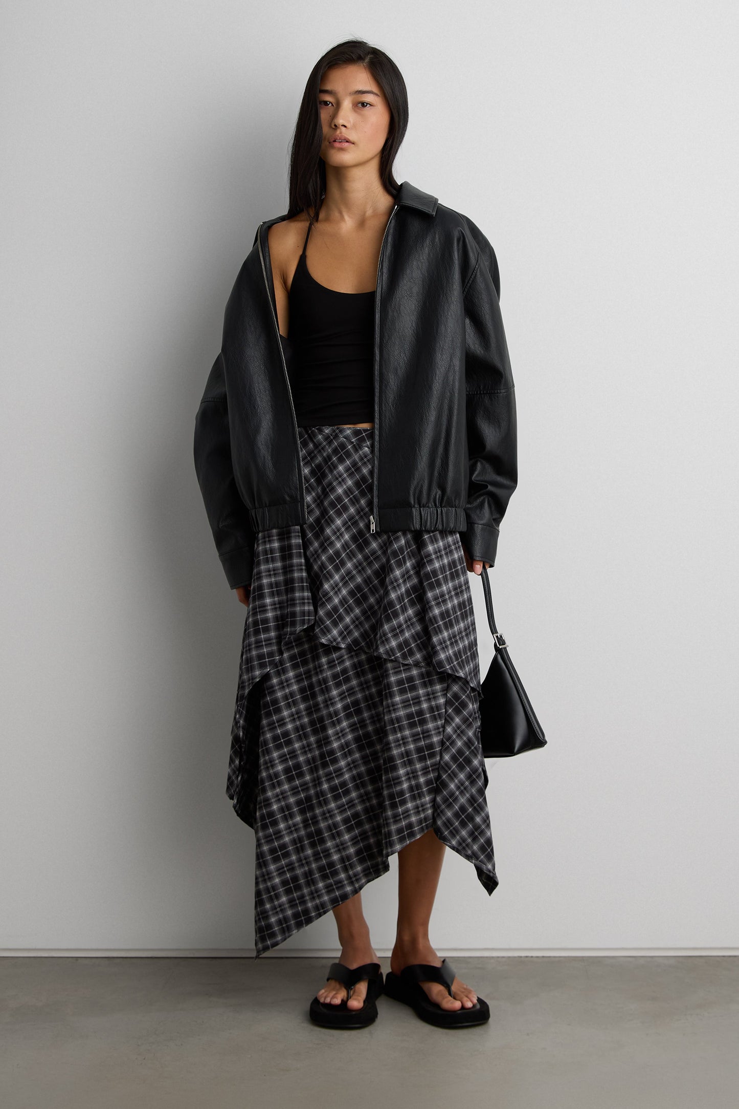 VEGAN LEATHER BOMBER JACKET