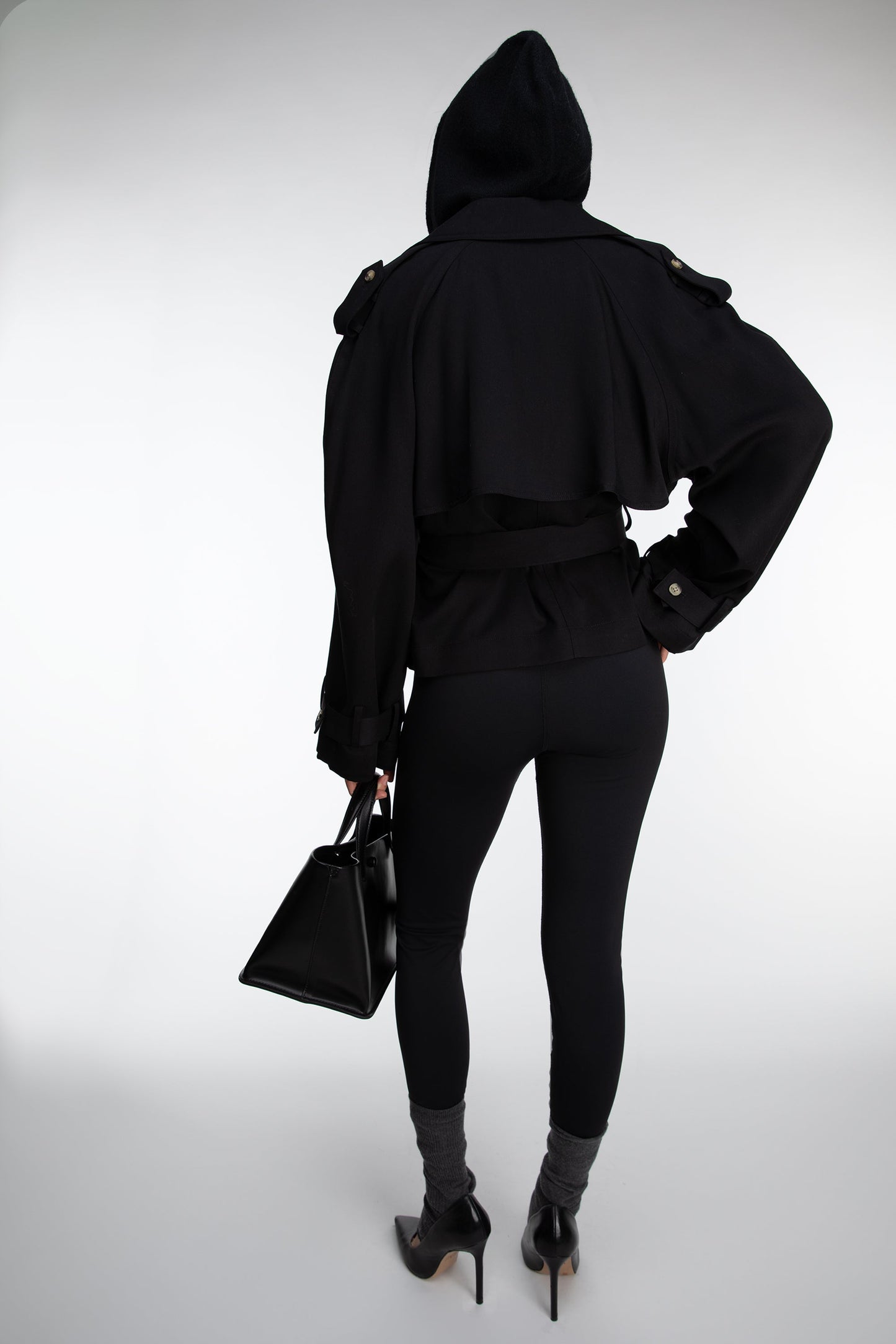 CROPPED FLOWY TRENCH COAT