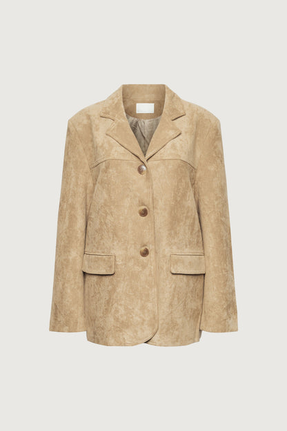 OVERSIZED VEGAN SUEDE BLAZER