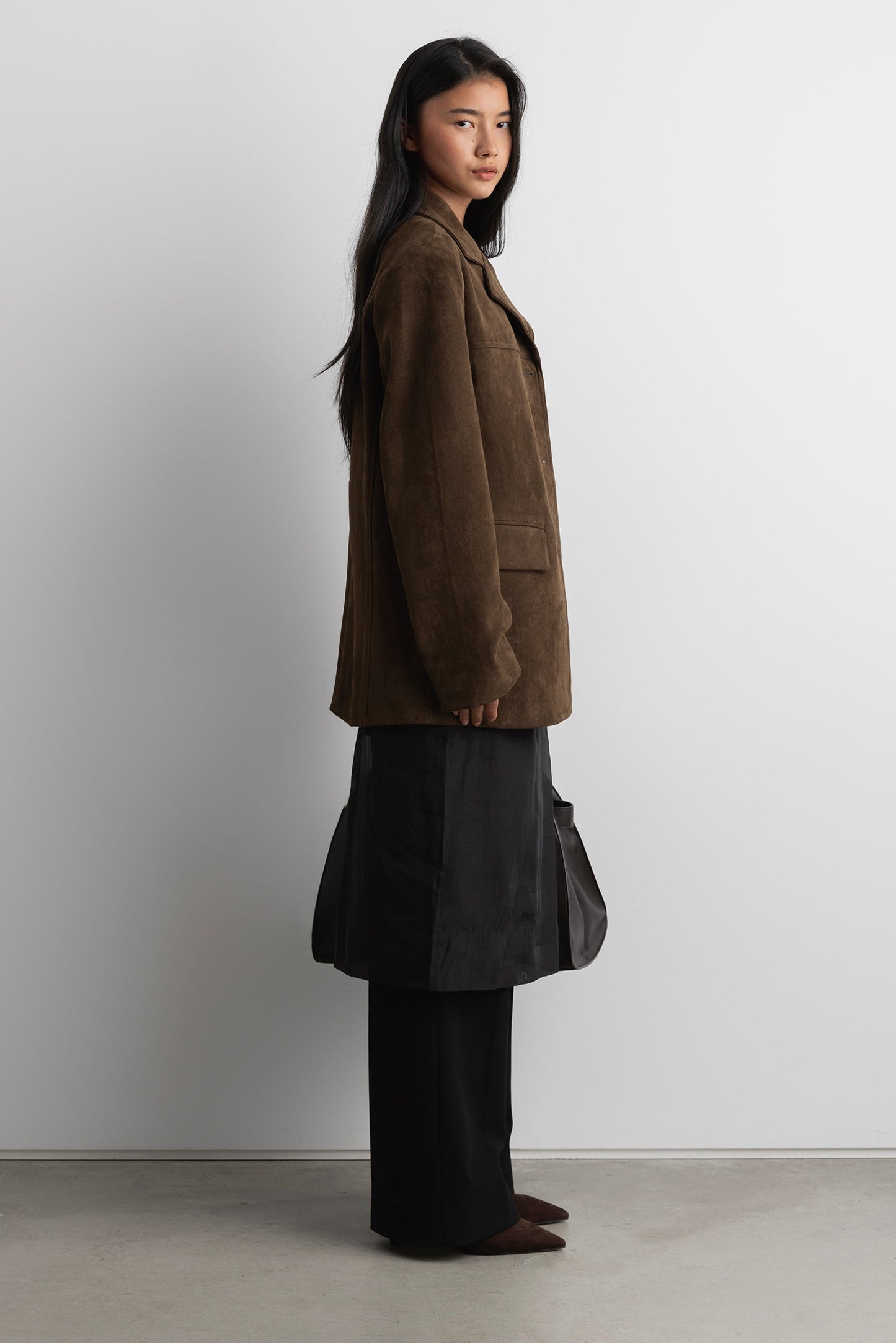 OVERSIZED VEGAN SUEDE BLAZER