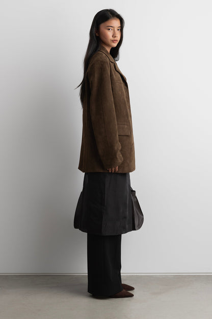 OVERSIZED VEGAN SUEDE BLAZER