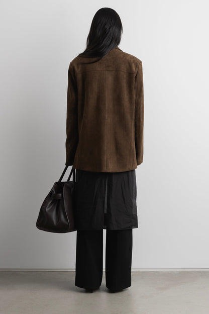 OVERSIZED VEGAN SUEDE BLAZER
