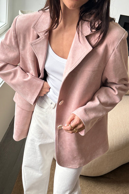 OVERSIZED VEGAN SUEDE BLAZER