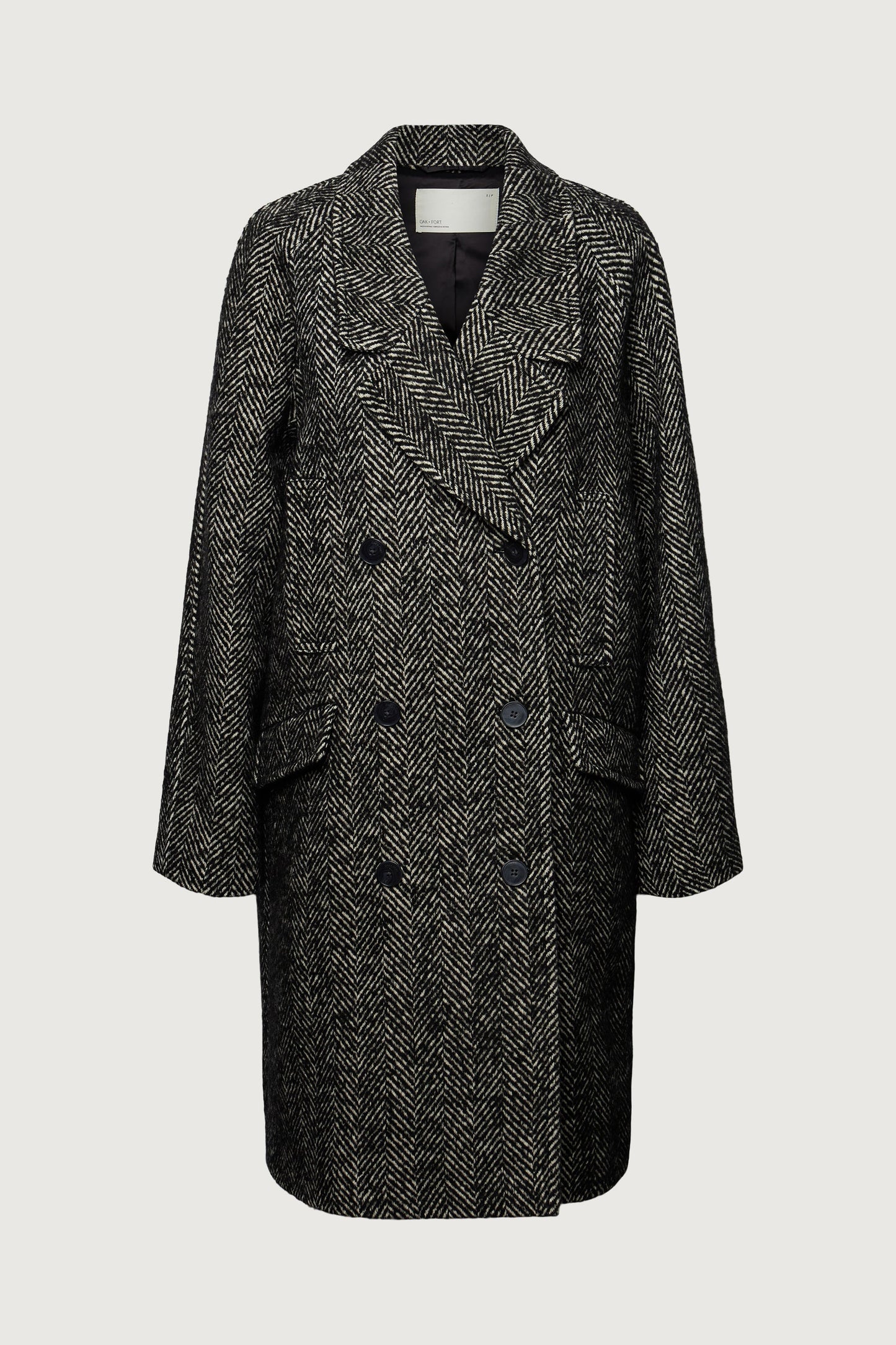 OVERSIZED WOOL-BLEND DOUBLE-BREASTED COAT