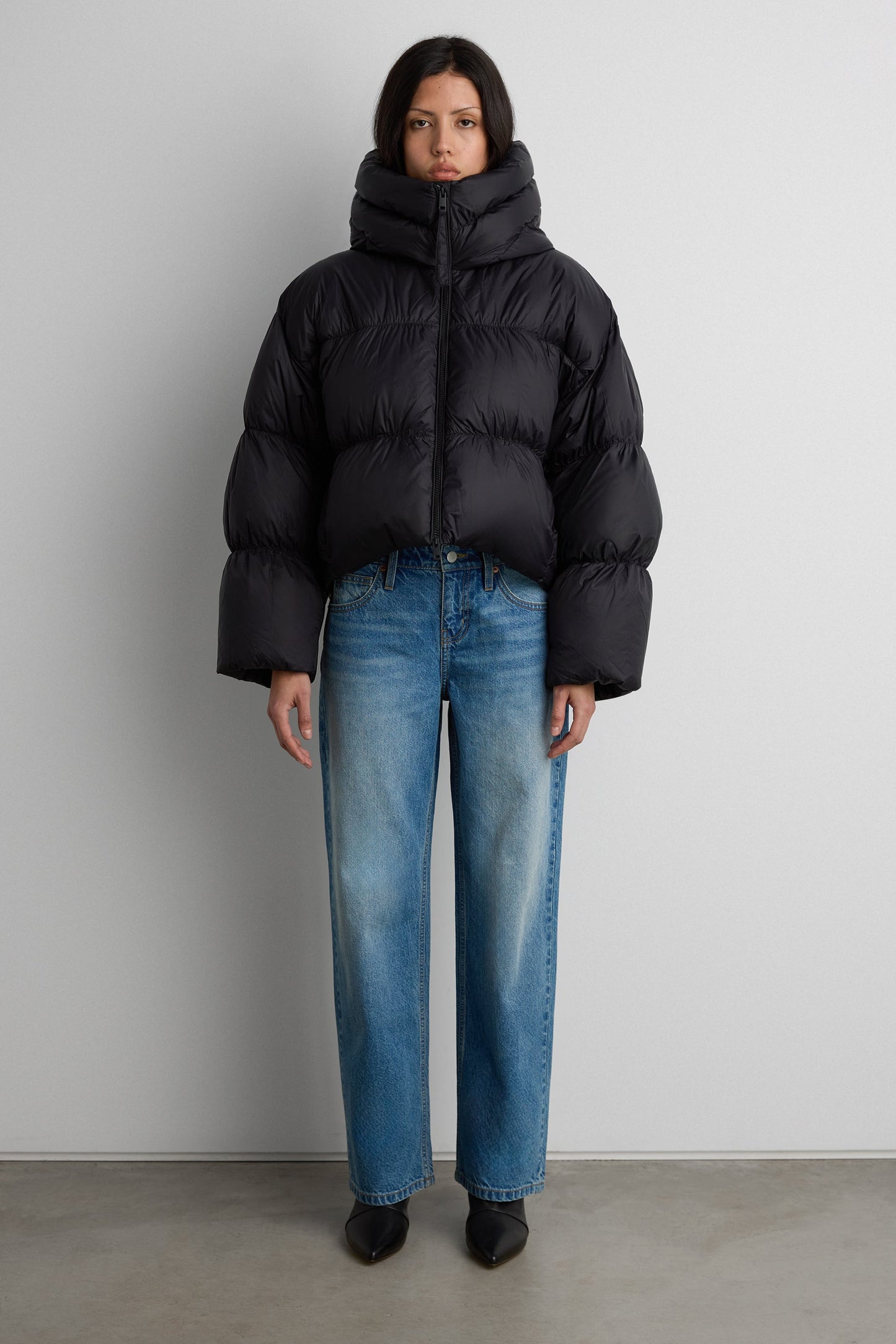 OVERSIZED HOODED DOWN FILL PUFFER JACKET
