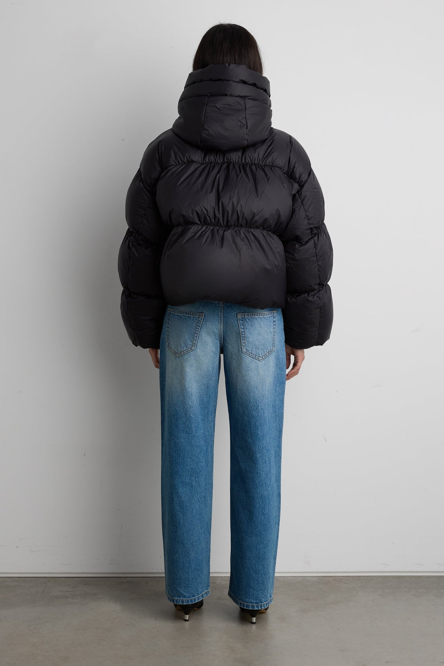 OVERSIZED HOODED DOWN FILL PUFFER JACKET