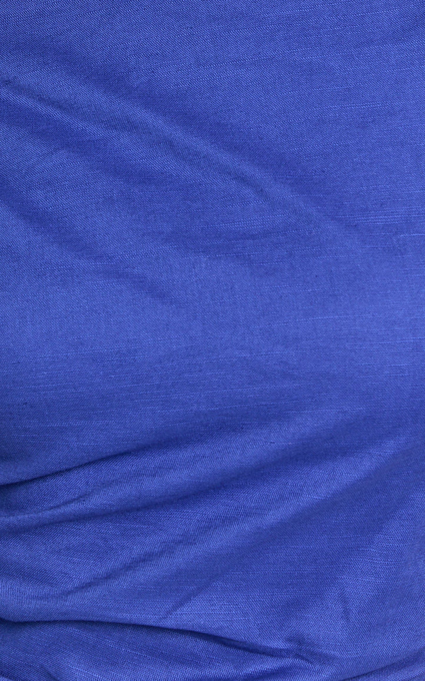 Cincinnati Midi Dress - Off The Shoulder Side Split Column Linen Dress in Cobalt
