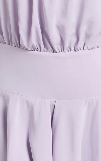Bryonie Mini Dress - Backless Halter Dress in Lilac