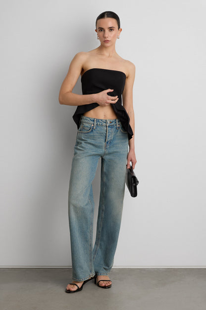 MID-RISE STRAIGHT LEG JEAN