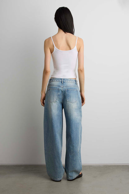 27" CURVE LEG MID RISE DENIM JEAN
