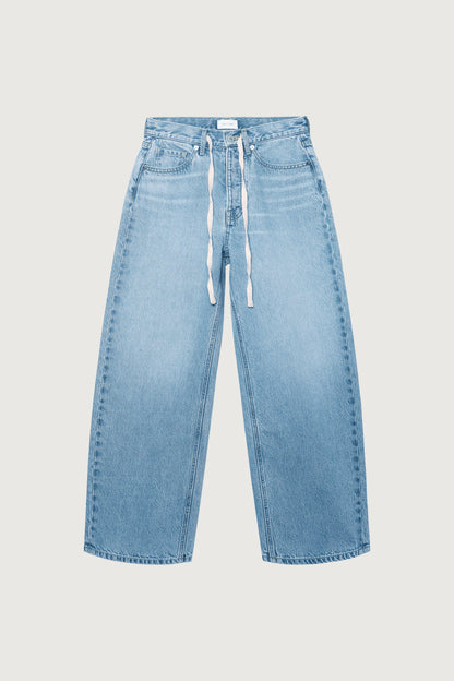 MID-RISE WIDE LEG JEAN WITH DRAWSTRING WAIST