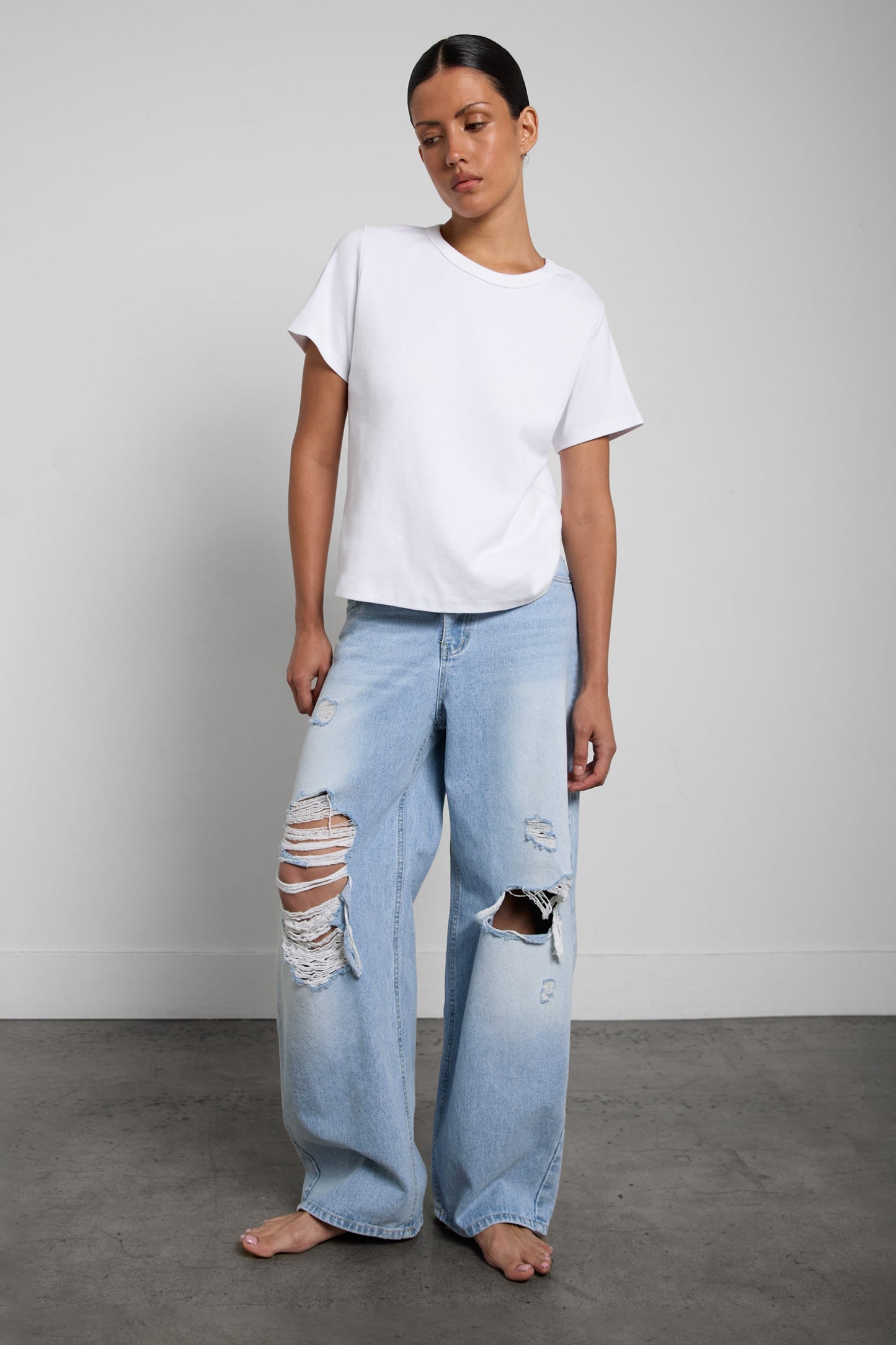 DISTRESSED VINTAGE BAGGY JEAN