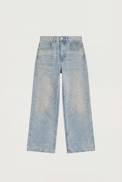 WIDE LEG JEAN WITH PAINT EFFECT