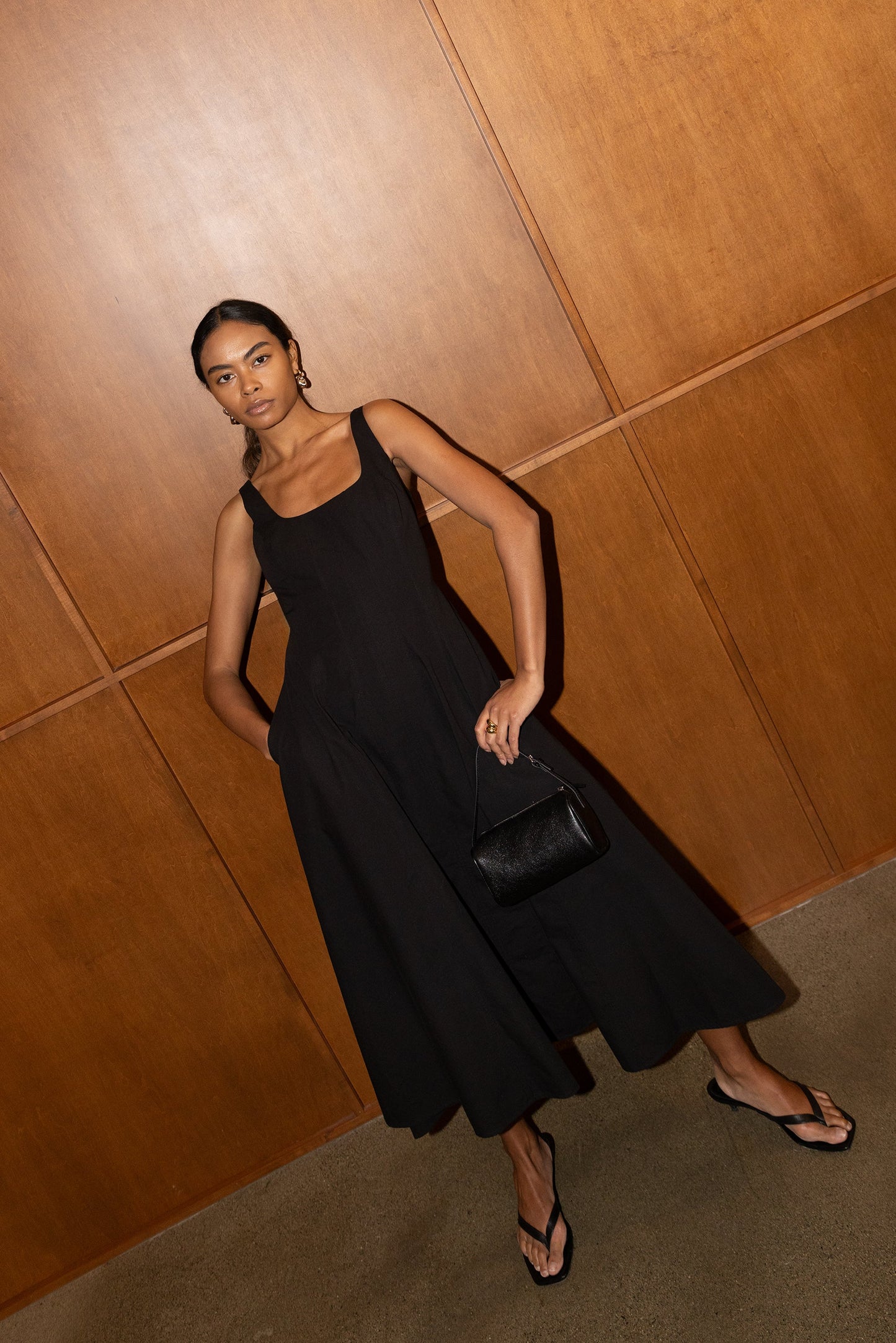 SQUARE NECK MAXI DRESS