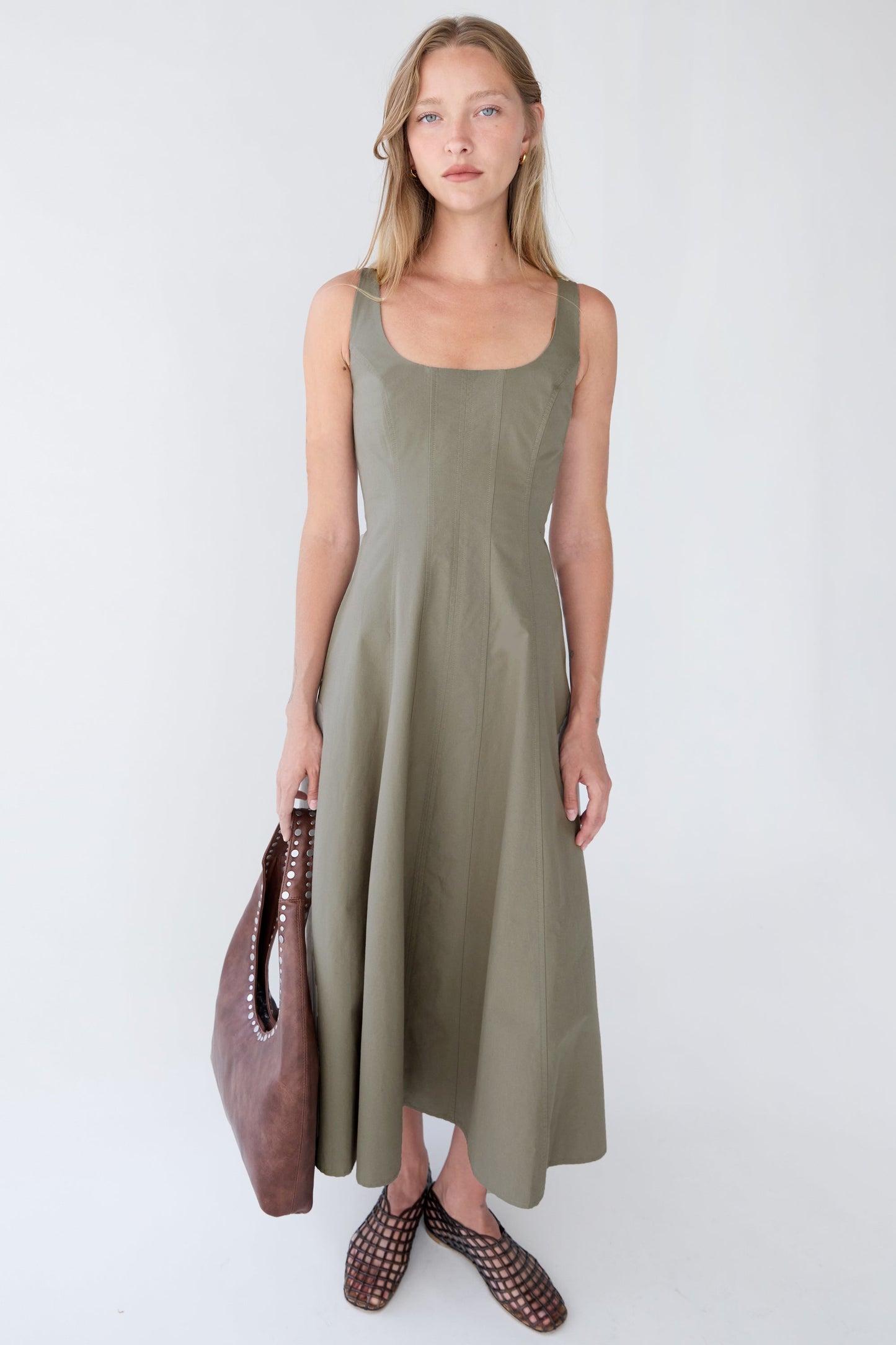 SQUARE NECK MAXI DRESS