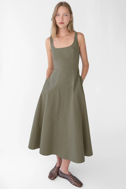 SQUARE NECK MAXI DRESS