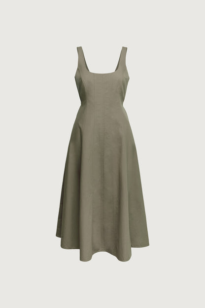 SQUARE NECK MAXI DRESS