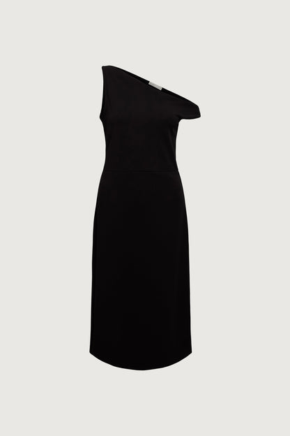 ASYMMETRIC ONE SHOULDER KNIT DRESS