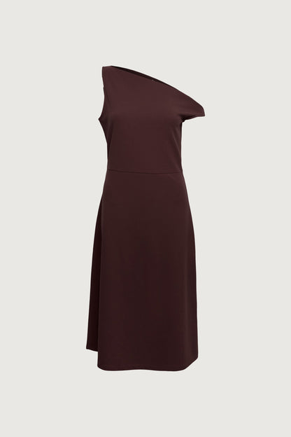 ASYMMETRIC ONE SHOULDER KNIT DRESS