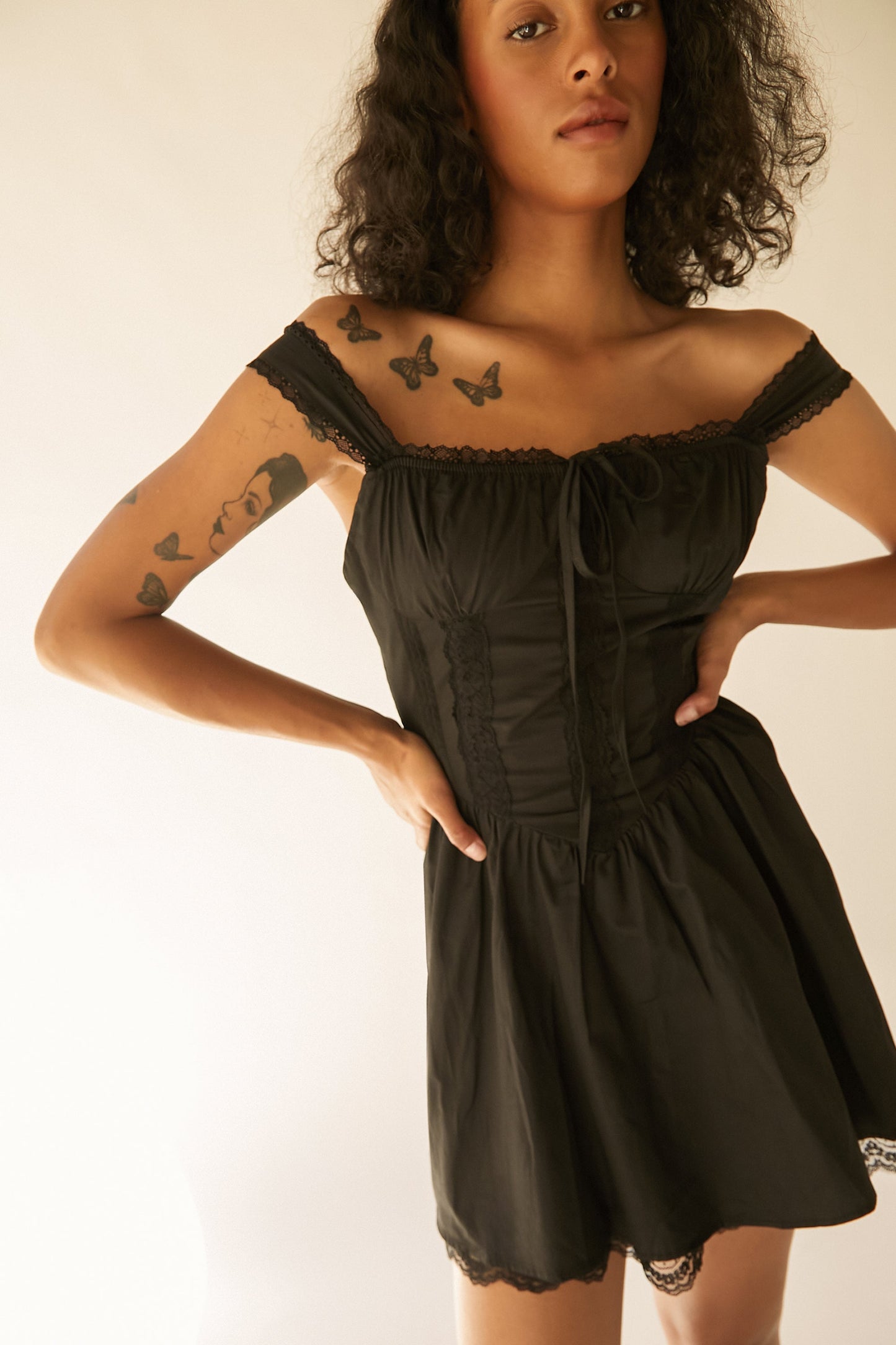 MINI DRESS WITH LACE