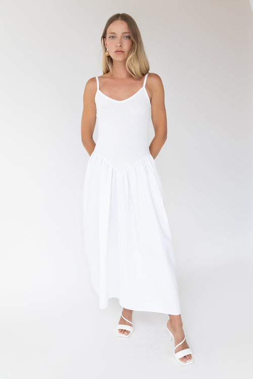 DROP WAIST MAXI DRESS