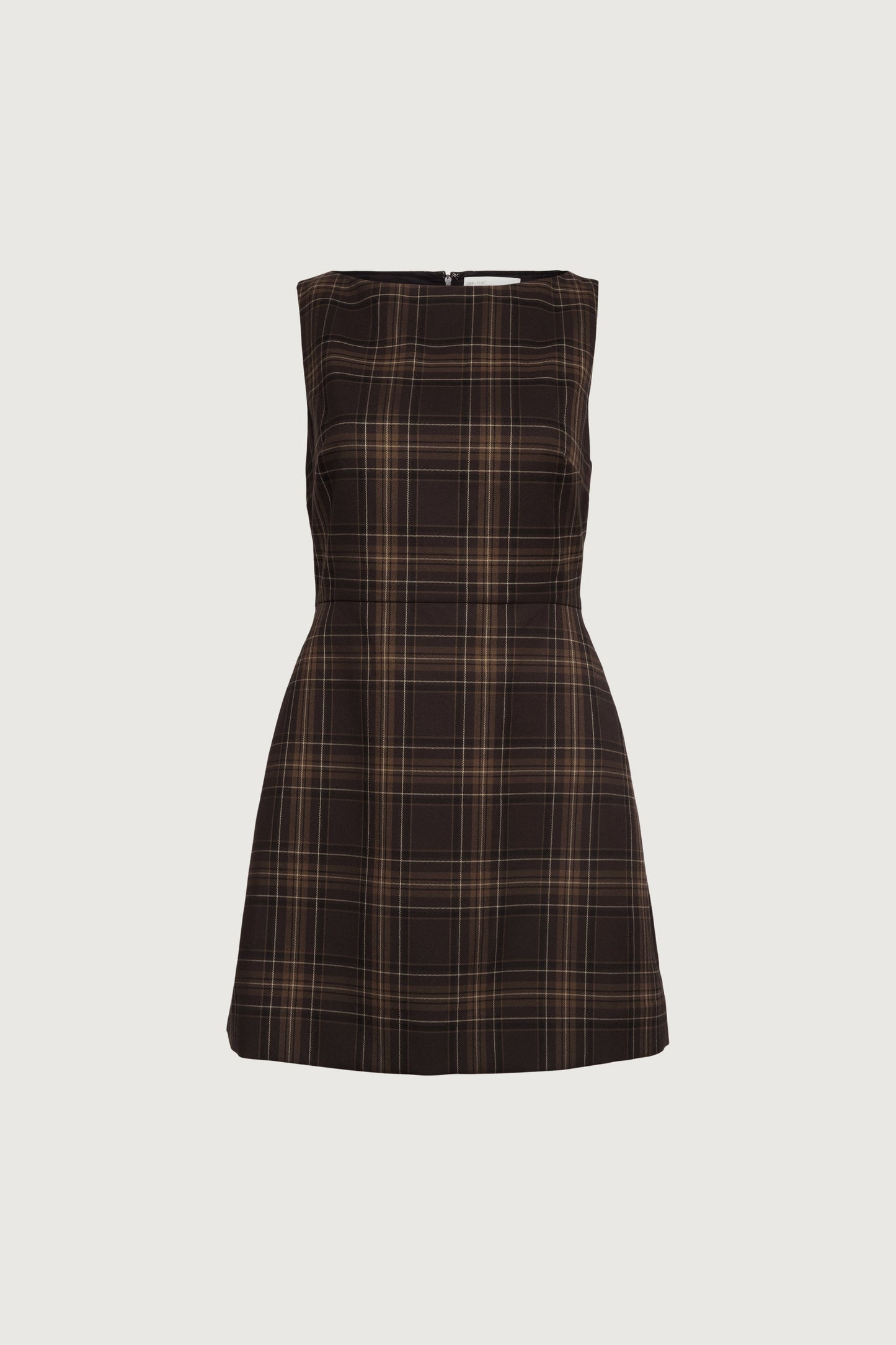BOAT NECK MINI DRESS WITH POCKETS
