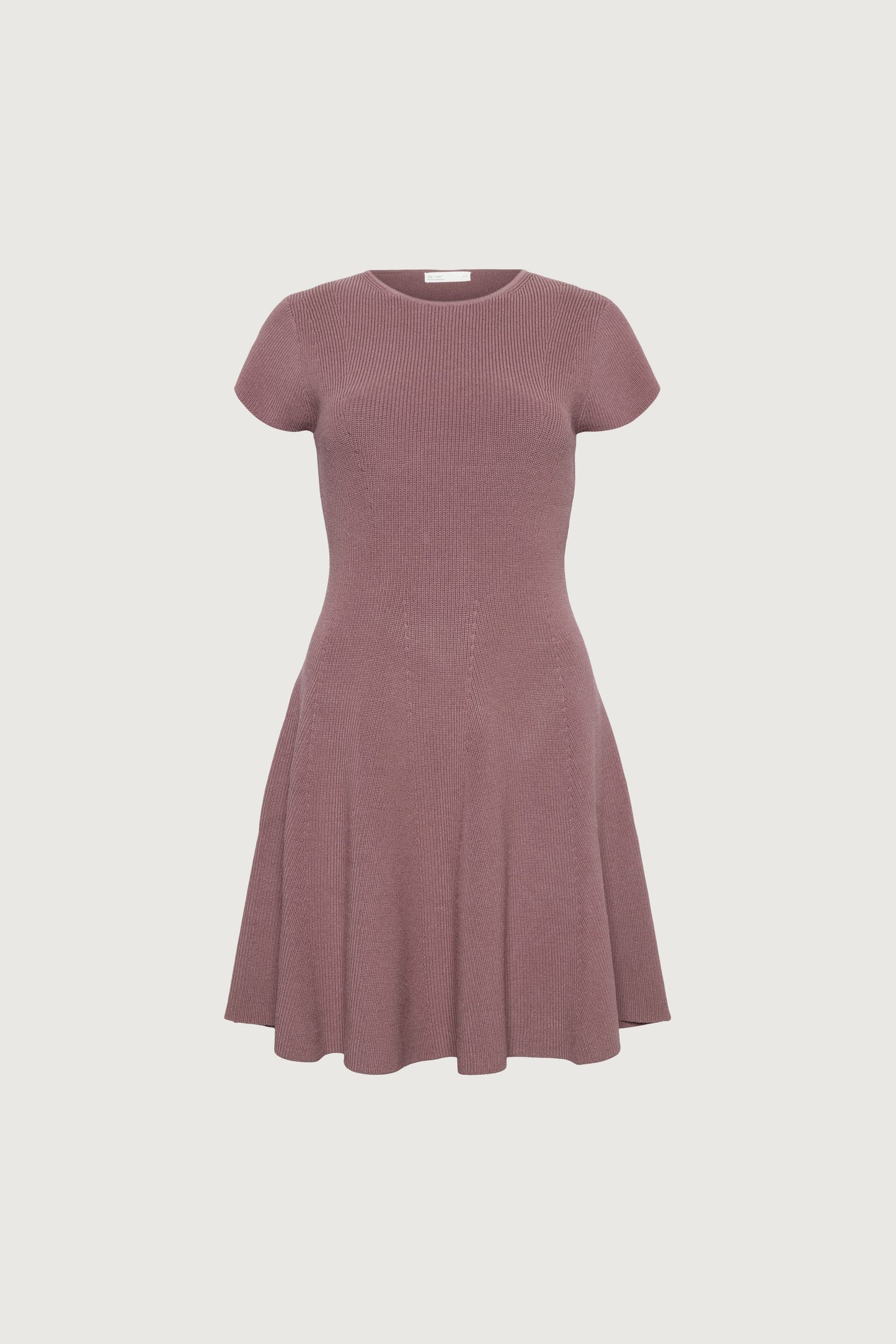 RIBBED FIT AND FLARE MINI DRESS