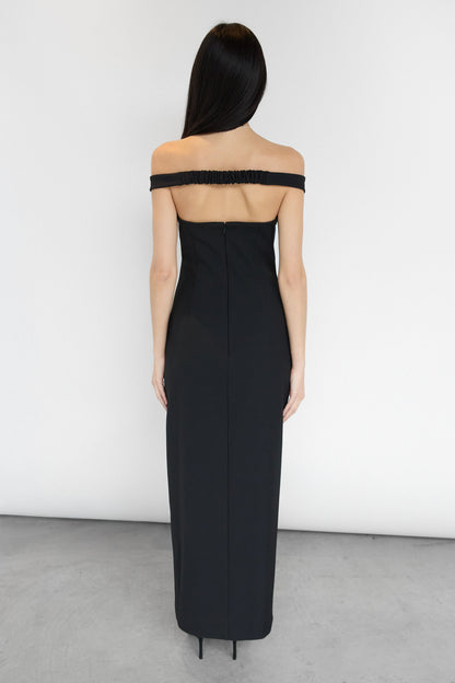 SWEETHEART OFF THE SHOULDER MIDI DRESS