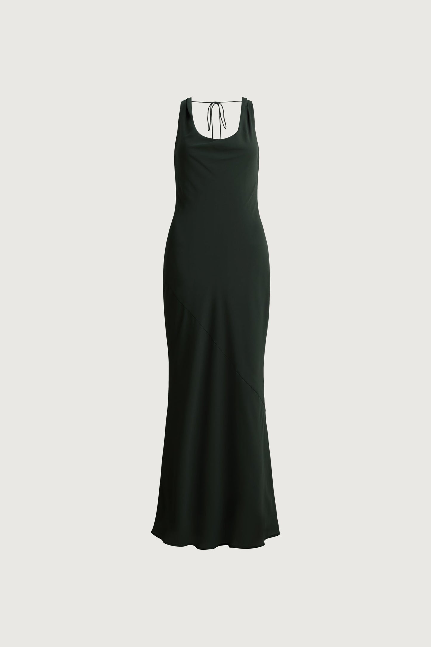 COWLNECK CHIFFON MIDI DRESS