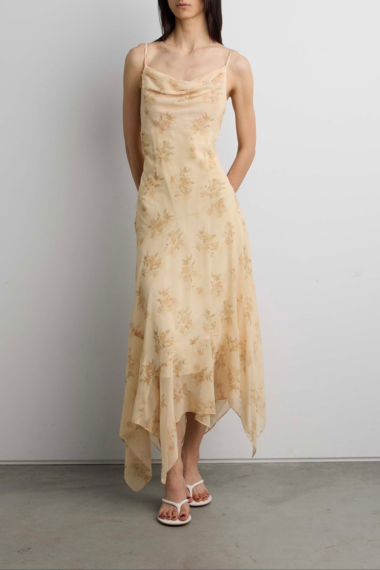 SHEER FLORAL SLIP DRESS