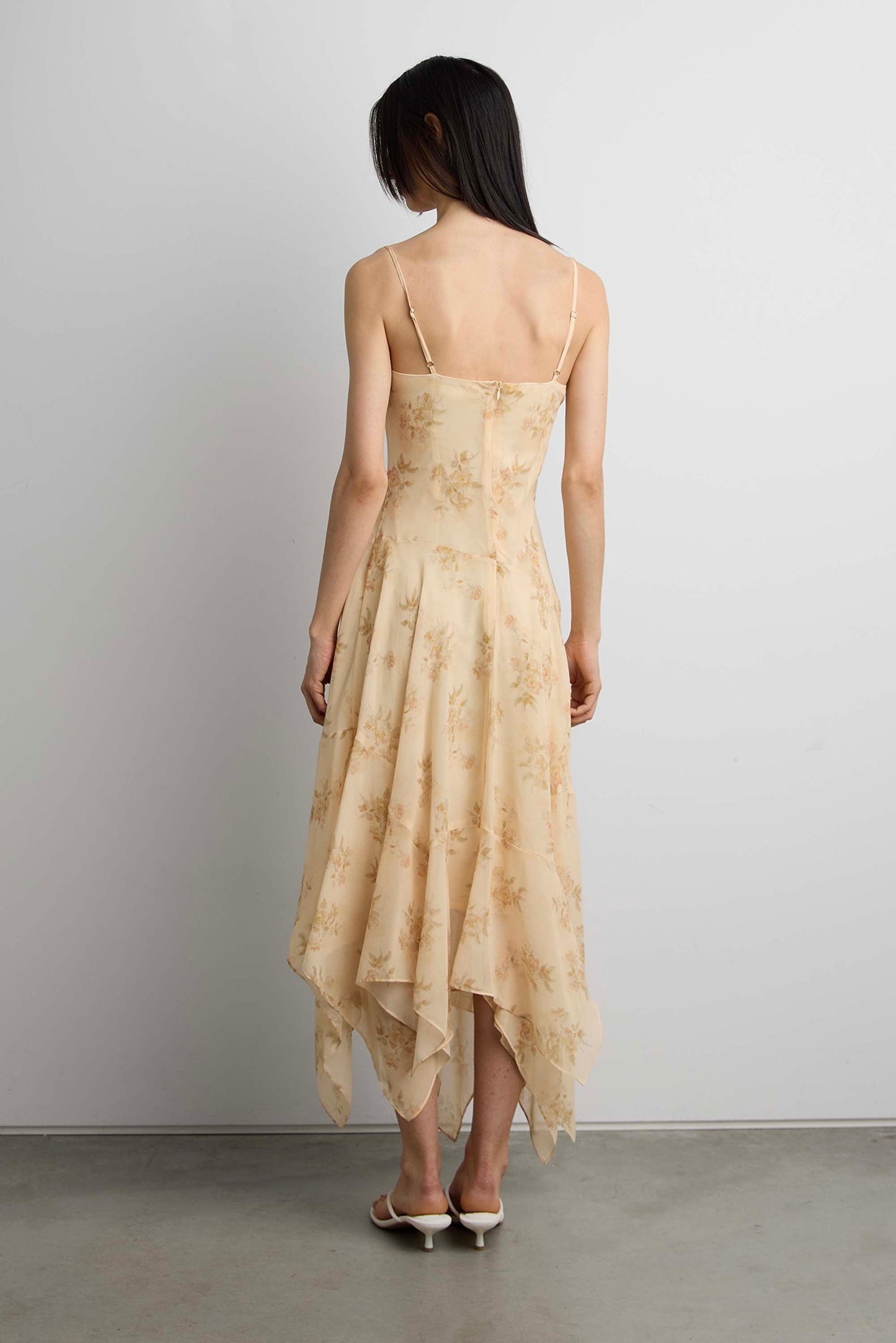 SHEER FLORAL SLIP DRESS